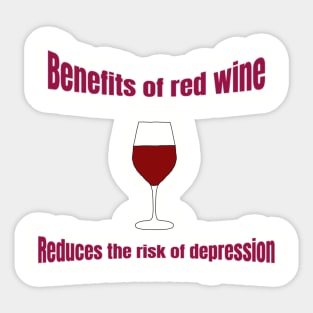 Benefits of red wine Sticker